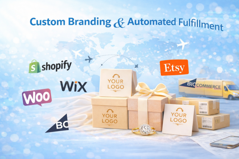 how to start a jewelry dropshipping business guide with shopify etsy wix woocommerce bigcommerce integration and private label jewelry branding