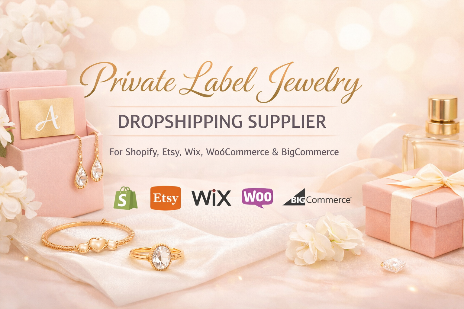 private label jewelry dropshipping supplier with custom packaging for shopify etsy wix woocommerce bigcommerce
