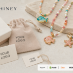 Artshiney dopamine beaded jewelry cover with YOUR LOGO packaging and Support strip for Shopify Etsy Wix Woo and BigCommerce sellers