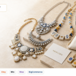 Artshiney statement necklace and custom jewelry launch cover for ecommerce sellers