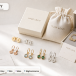 Artshiney personalized earrings supplier cover with YOUR LOGO packaging and Support platform strip for Shopify Etsy Wix Woo and BigCommerce sellers