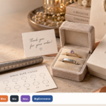 Custom promise ring supplier cover with Artshiney publisher branding, YOUR LOGO packaging, and Support strip for Shopify Etsy Wix Woo and BigCommerce sellers