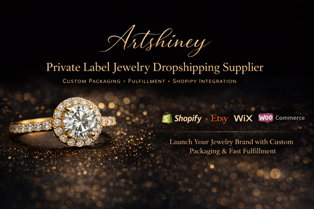 private label jewelry dropshipping supplier with custom branding and packaging for ecommerce stores